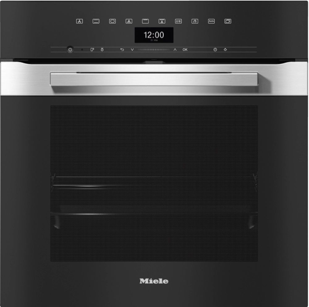 New Miele H7464BPCLST PureLine Pyrolytic Built In Single Oven Clean Steel BR2263