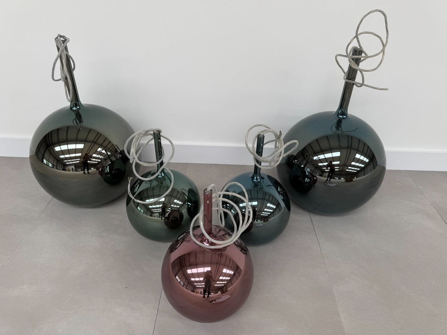 Ex Display Penta Glo multi suspension 5 pendant Light Glass Lighting lamp AX010