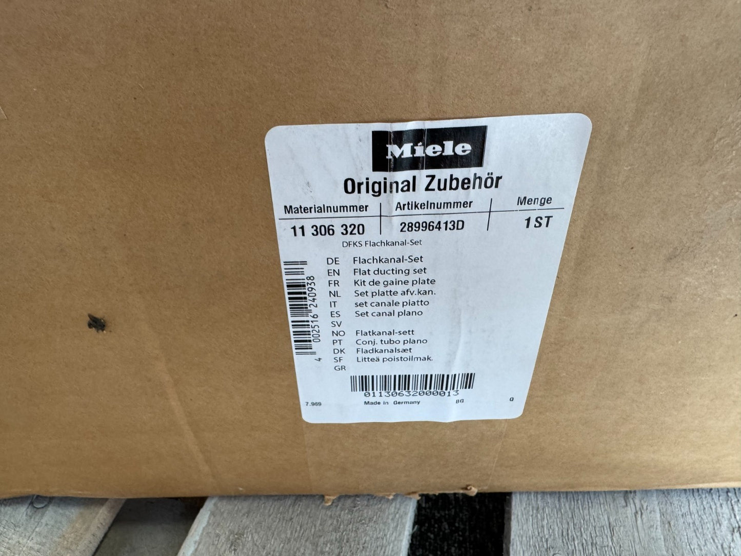 NEW in box Miele DFKS flat duct ducting Hob Kit BR4351