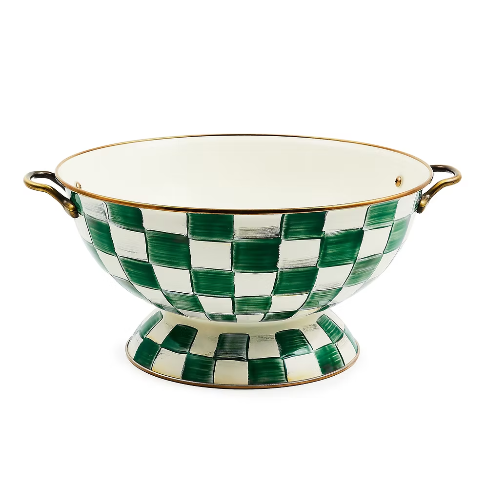 NEW Mackenzie-Childs EMERALD CHECK Items Enamel Finish IN STOCK Available Now