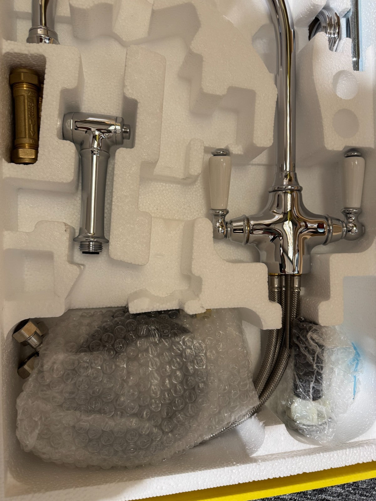 NEW Perrin & Rowe 4360CPWPC Phoenician Kitchen Mixer Tap & Rinse CHROME BR4194