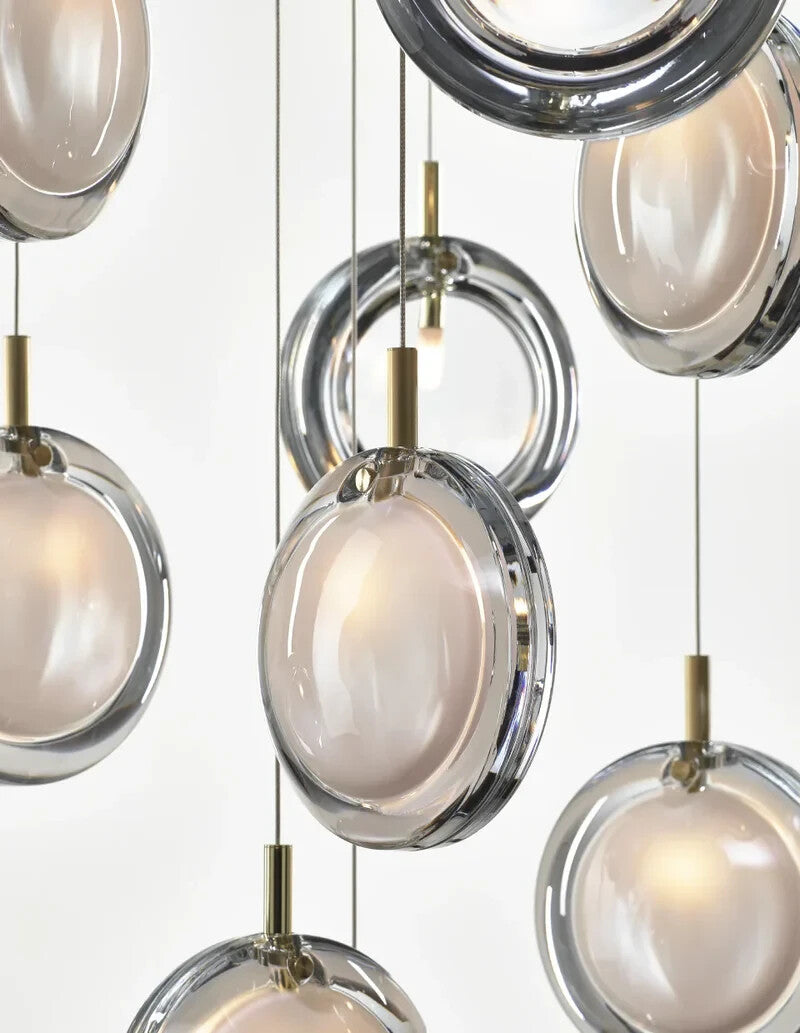 NEW Bomma Lighting Light Lens Pendant Smoke & brushed Brass Boris Klimek AX002