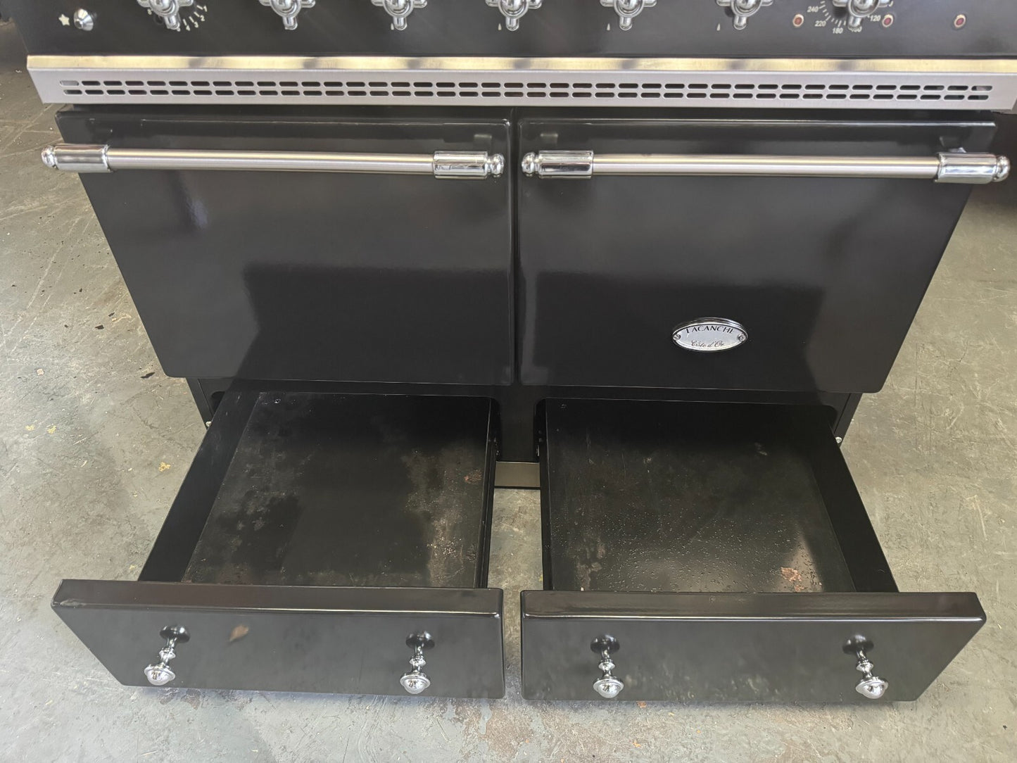 Lacanche Cluny 100cm Range Cooker Oven Black & Chrome appliance B3269