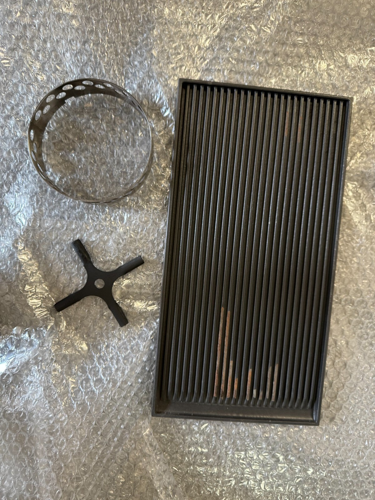 Lacanche Cast Iron Ribbed Griddle Plate / Trivet & Wok Ring for oven Hob