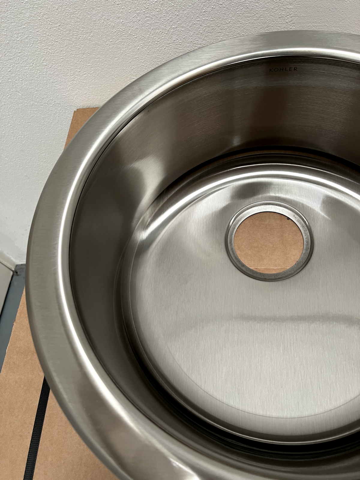 New Kohler Undertone Circular round stainless Steel Kitchen Bar Sink K 3341 shaw