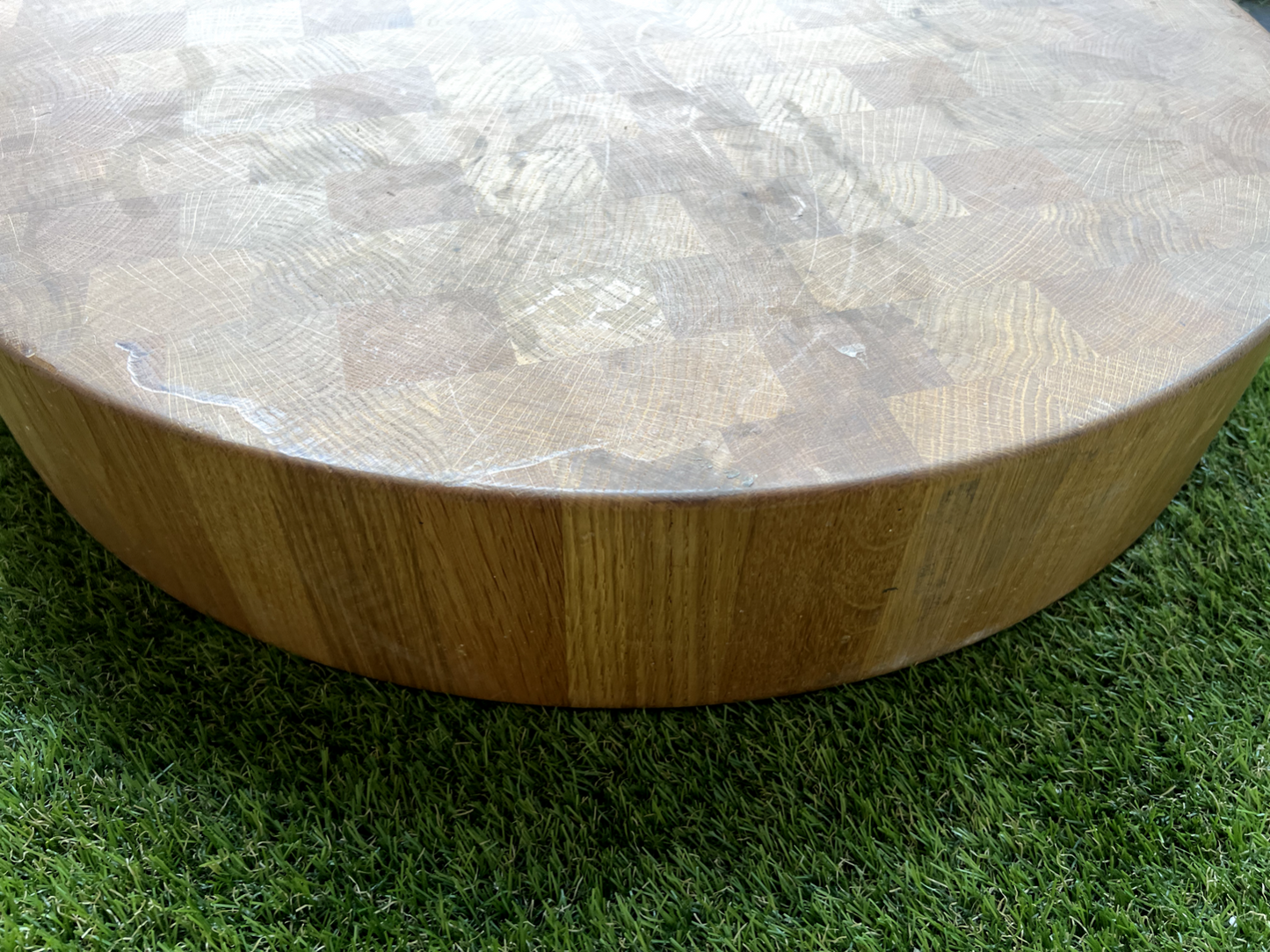 Ex Display Round Butchers Chopping board table work surface Island