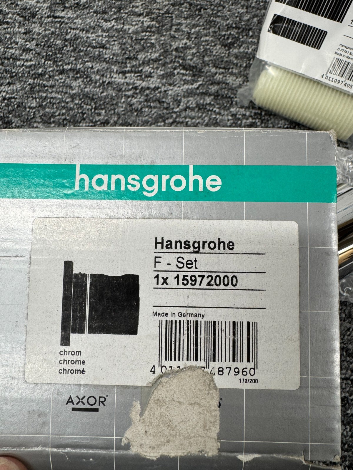 NEW Hansgrohe Shut Off F set Valve S Concealed Chrome 15972000 BR857