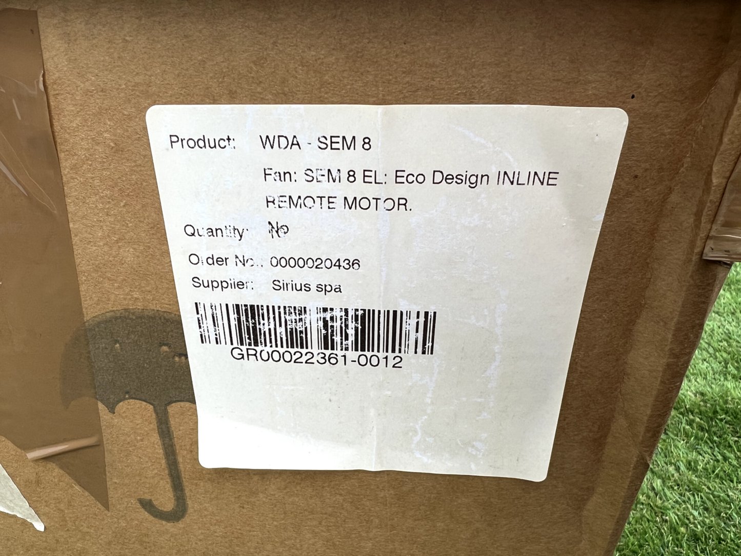 New Westin Remote Extractor Inline Sem 8 External Motor Hood appliance