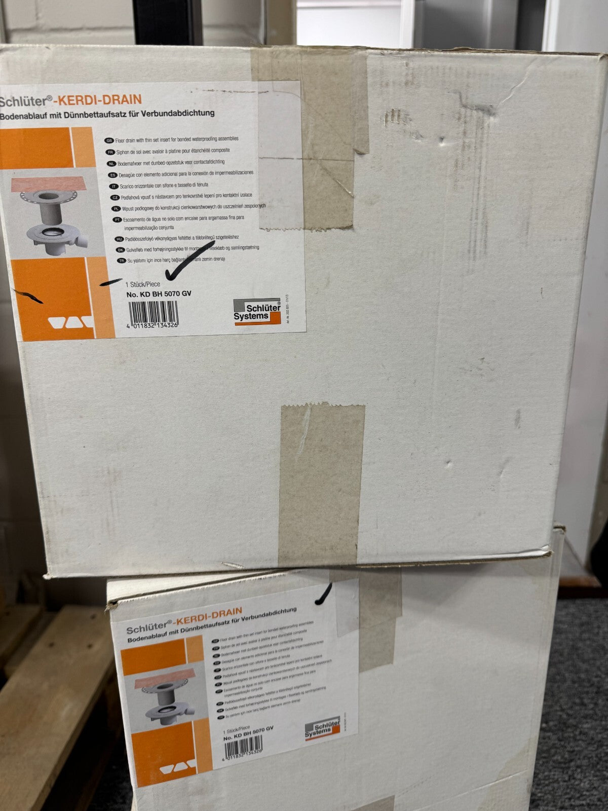 NEW Schluter Kerdi Drain KDBH5070GV Interior Floor Drain Odour Trap 50/70mm BR71