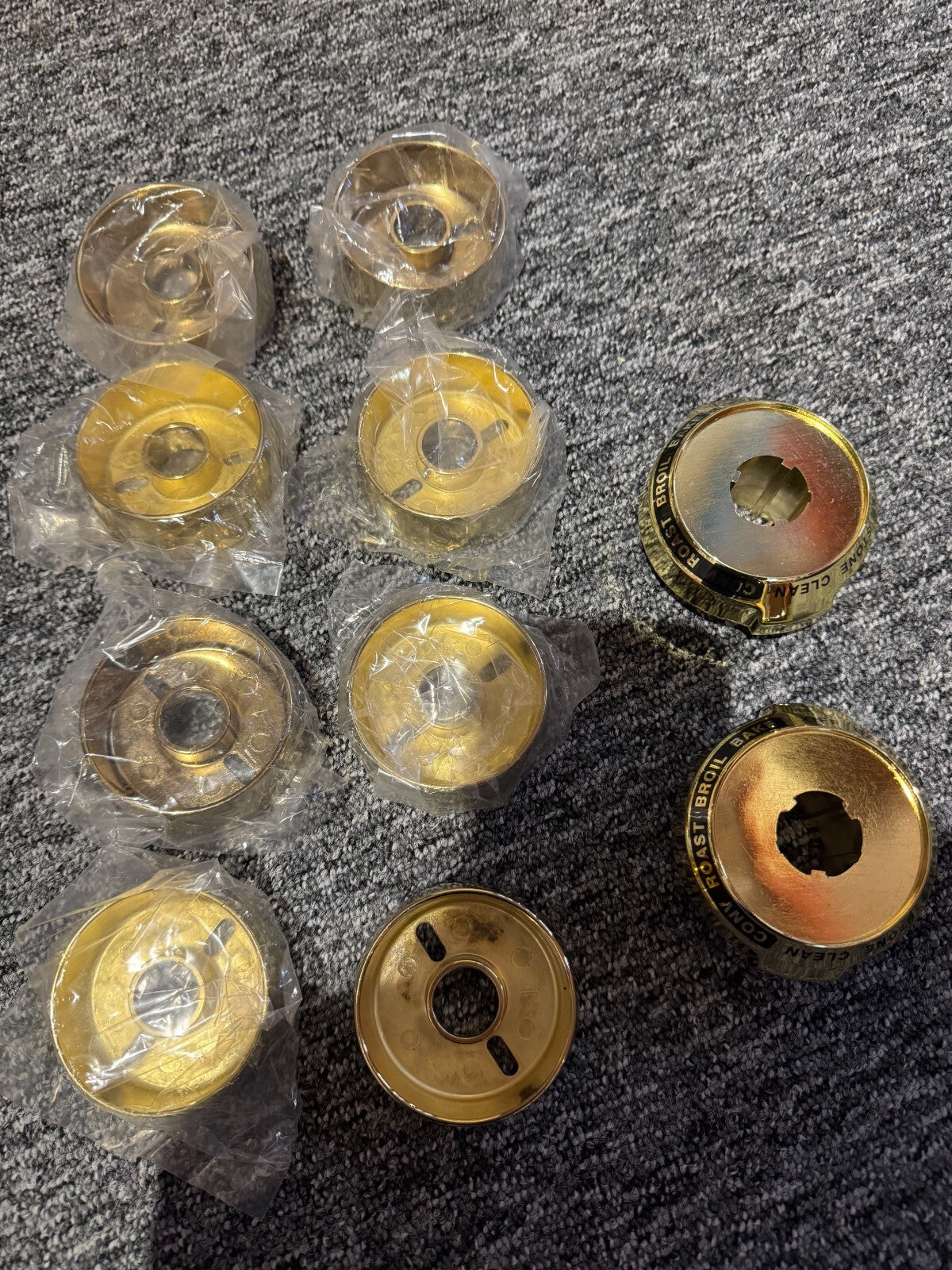 NEW Wolf Range Dual Fuel Cooker Oven Gold Brass Bezel knob