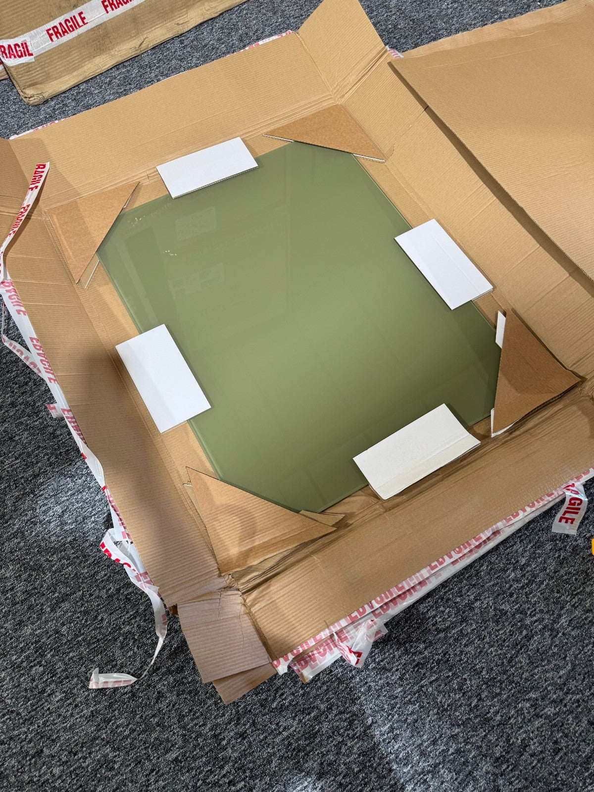 New Kitchen toughen Glass Splashback 600 x 750mm Willow Green BR2318