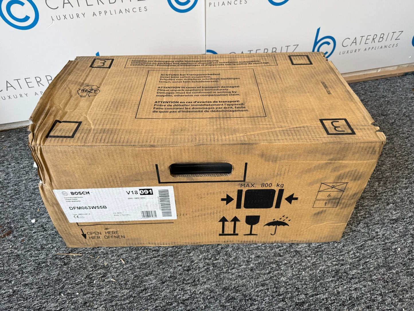 NEW Bosch DFM063W55B Telescopic Cooker Hood Silver Extractor appliance BR2173