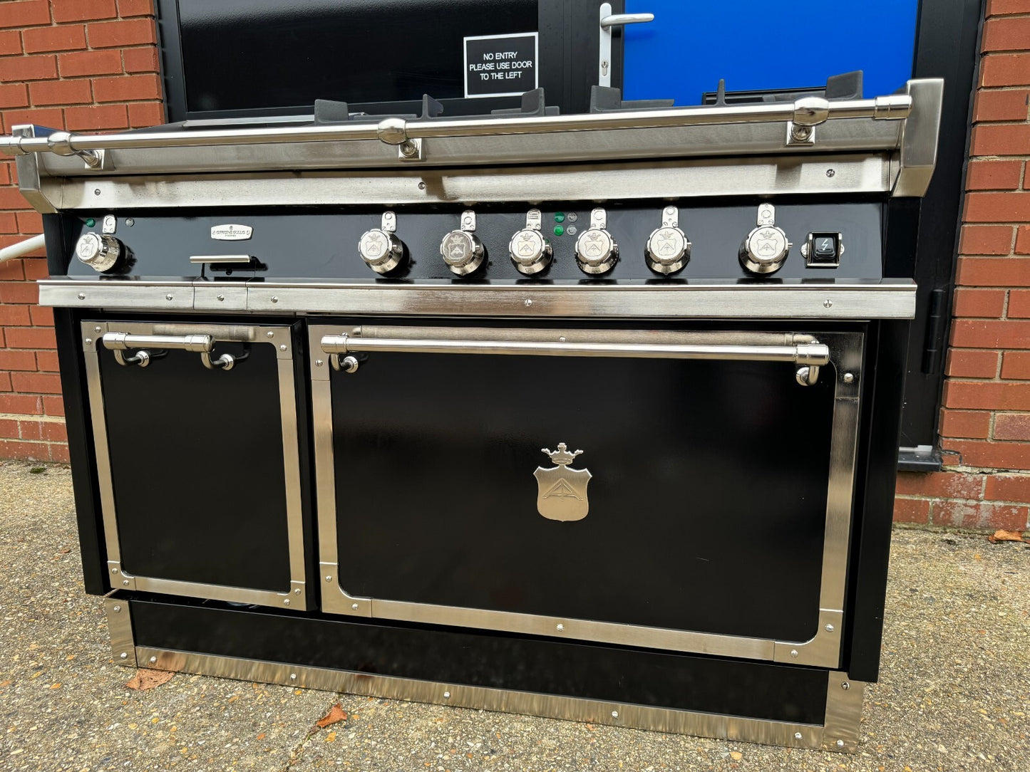 Officine Gullo OG Professional OG128 Range Cooker Oven Black & Chrome La Cornue