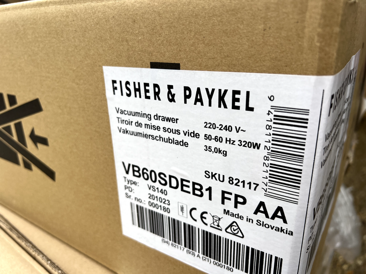 NEW Fisher & Paykel VB60SDEB1 Vacuum Drawer suction Sealer Black miele Neff