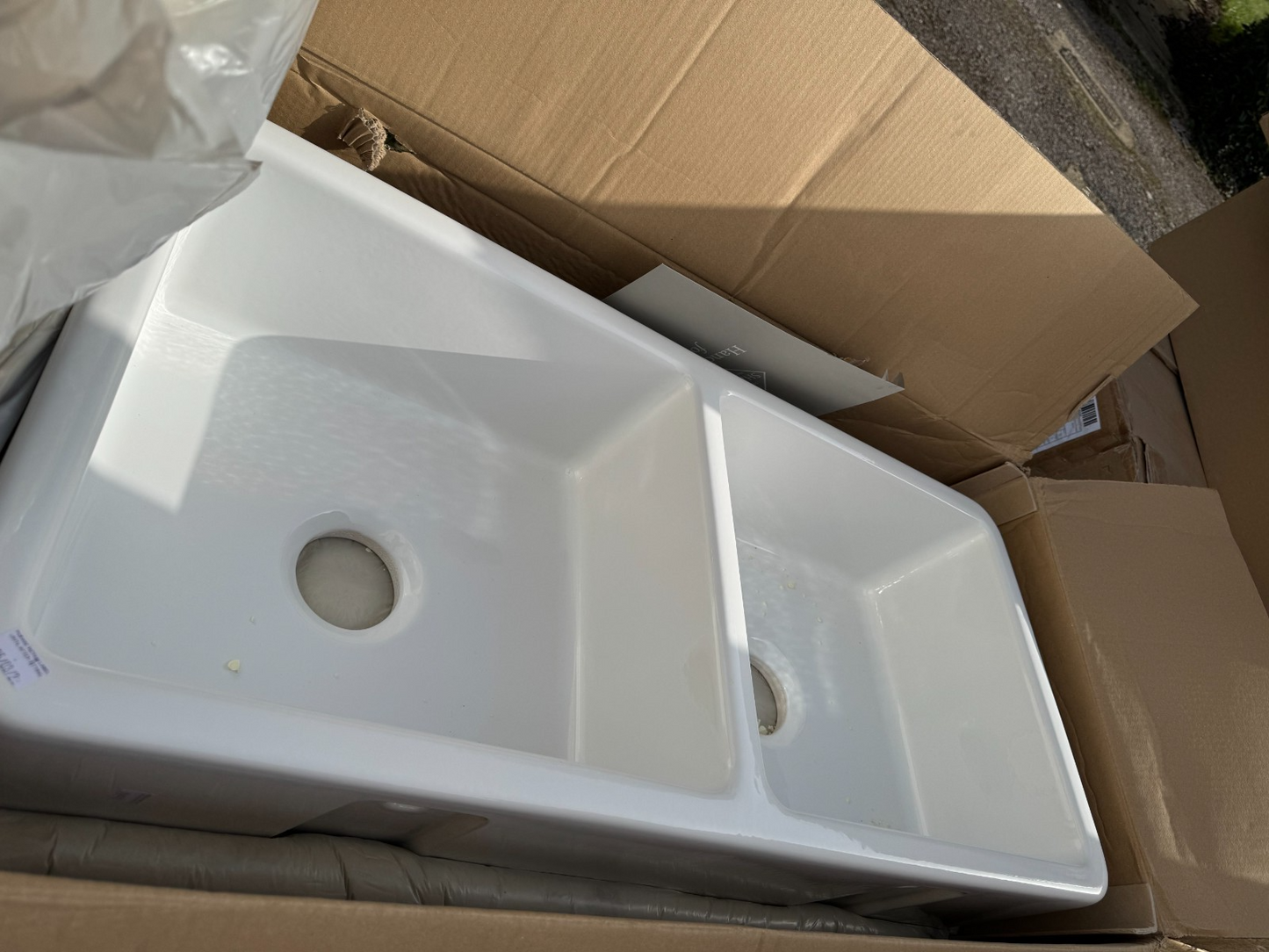 NEW Shaws Of Darwen SCLD101WH Double 1000 Belfast Kitchen Sink white BR4350