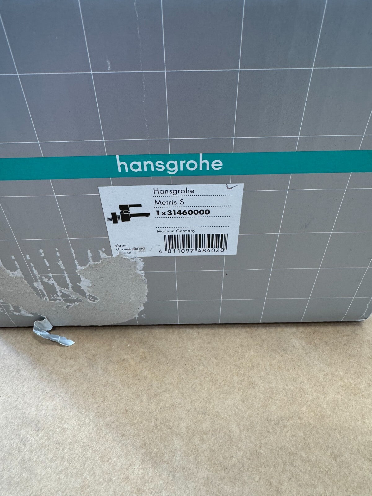 NEW Hansgrohe Metris S Bath Mixer Wall Mounted Tap 31460000 Chrome BR742