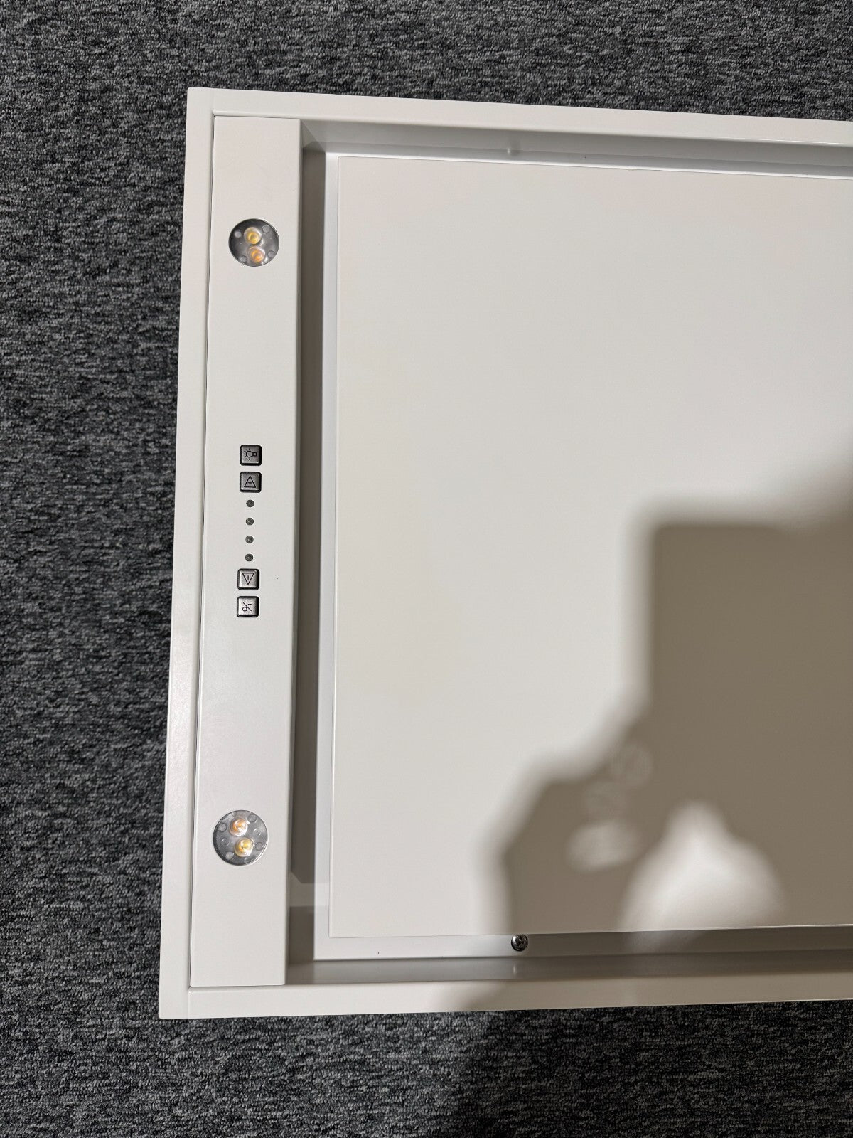 Ex Display Novy 6821 Pureline 120cm Ceiling Extractor Hood White BR690