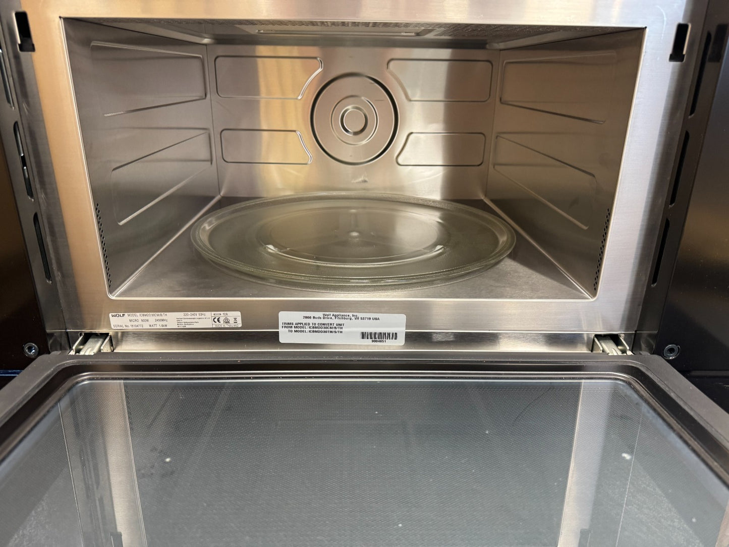 Ex Display Wolf ICBMDD30TM/B/TH Transitional Combi Microwave Oven 76cm BR2336