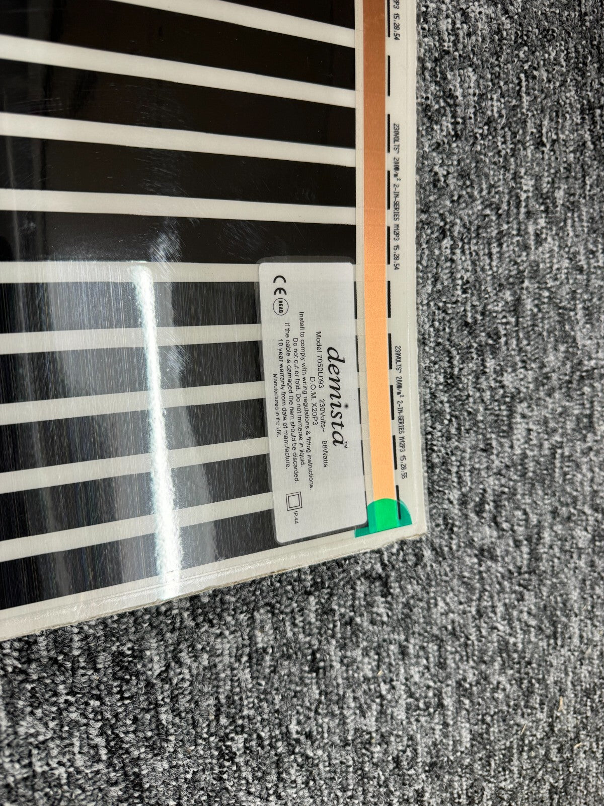 New Demista 7050L093 230v 177w Heated Mirror Demister Pad 500 x 1850mm