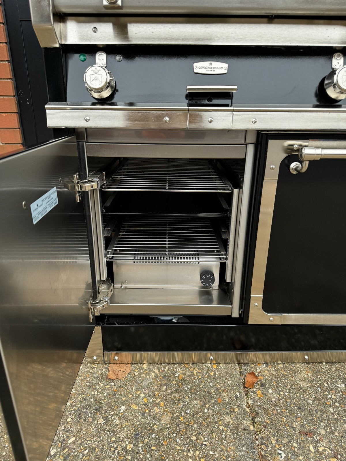 Officine Gullo OG Professional OG128 Range Cooker Oven Black & Chrome La Cornue