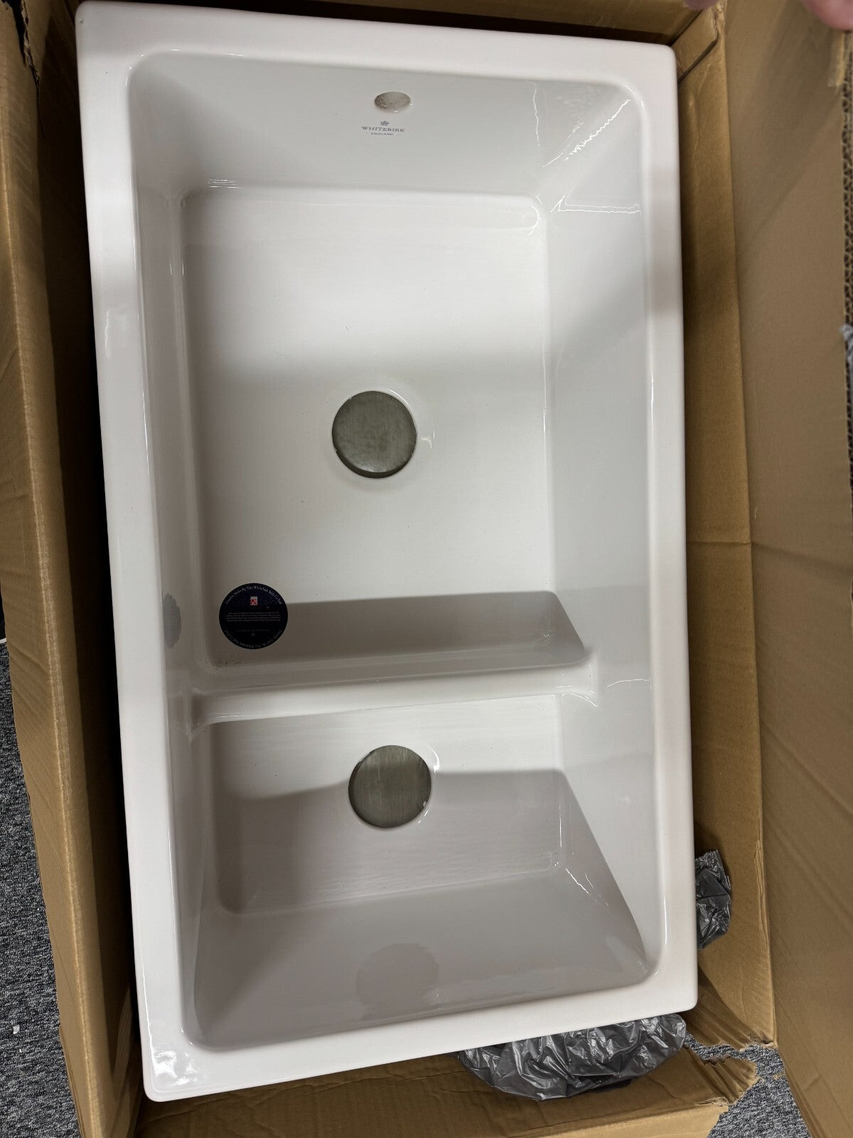 New Whitebirk 362532 Under mounted Langho Kitchen double bowl Sink BR2198