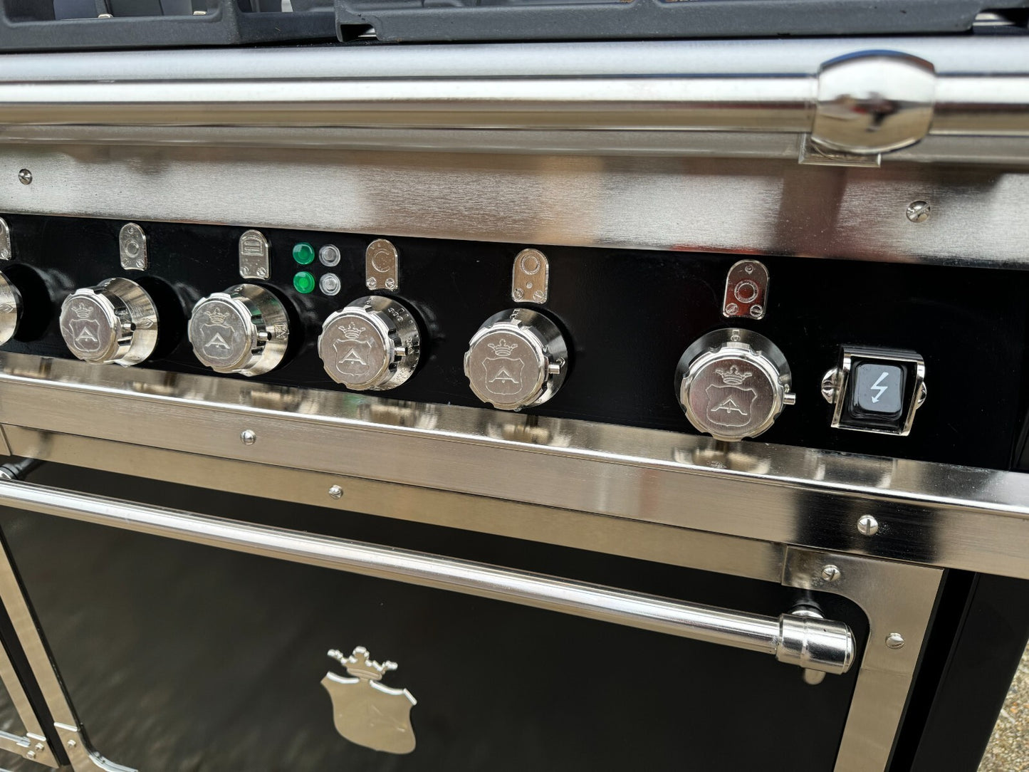 Officine Gullo OG Professional OG128 Range Cooker Oven Black & Chrome La Cornue