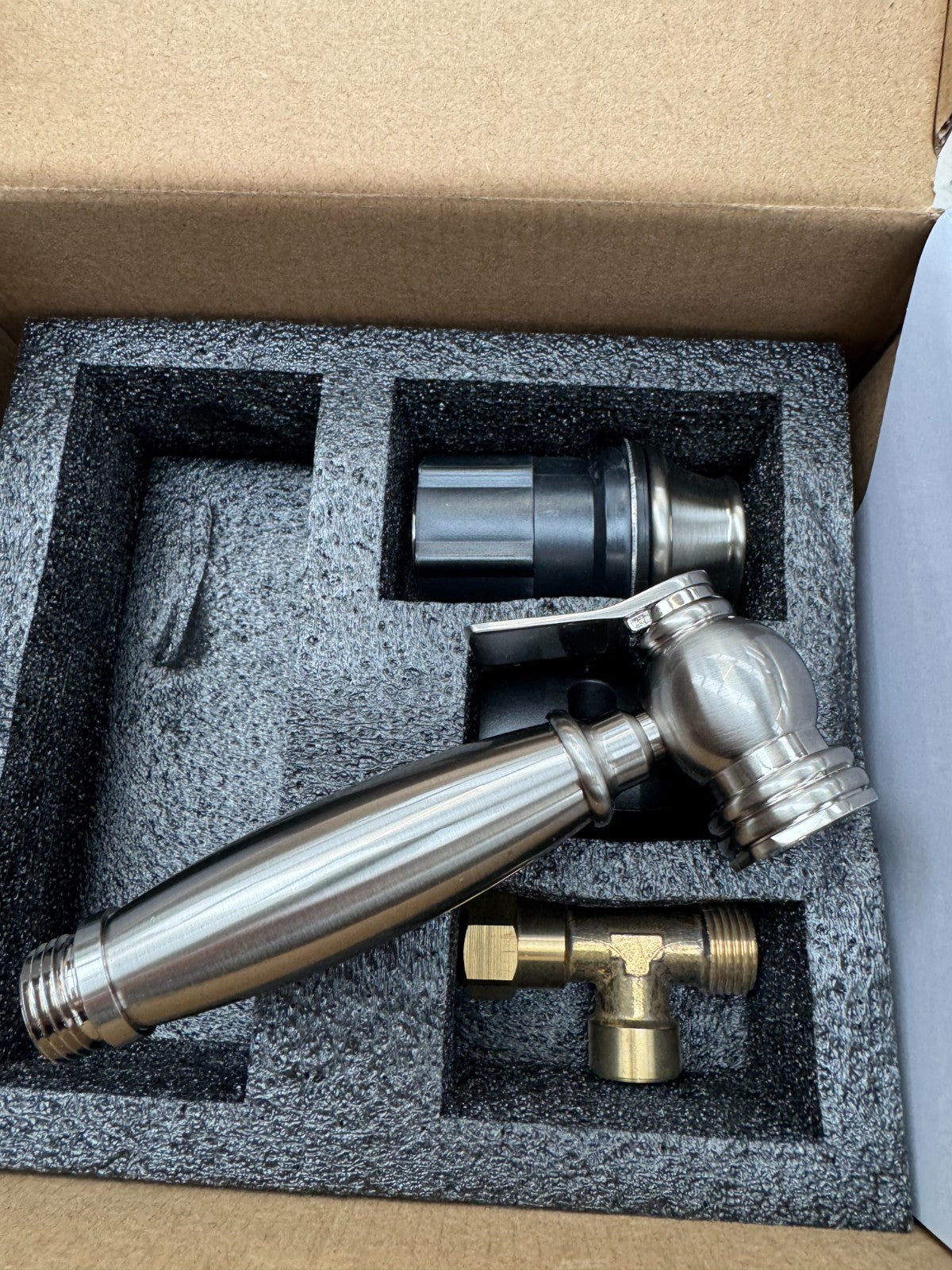 NEW Essential Kitchen Separate Rinse Spray Tap Hose NICKEL AX4495