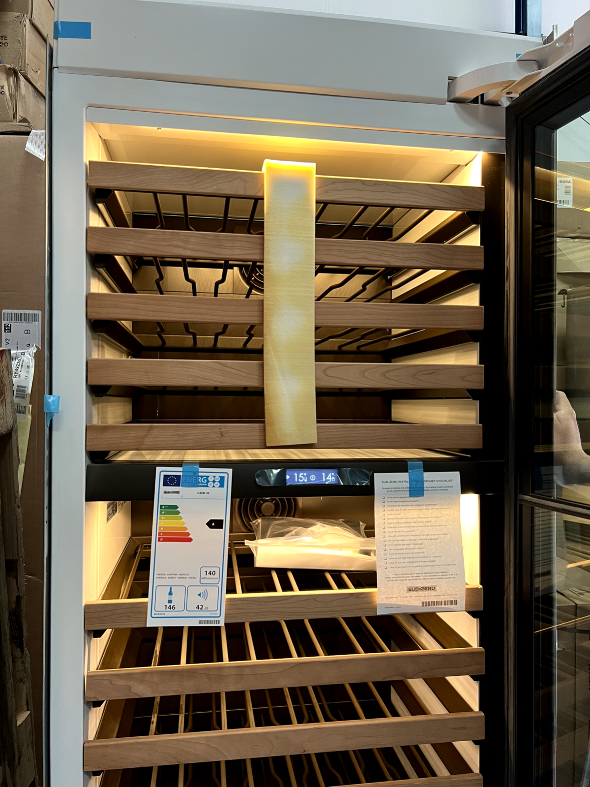 Ex Display Sub-Zero ICBIW30 Wine Cooler Drinks Fridge Refrigeration 762mm