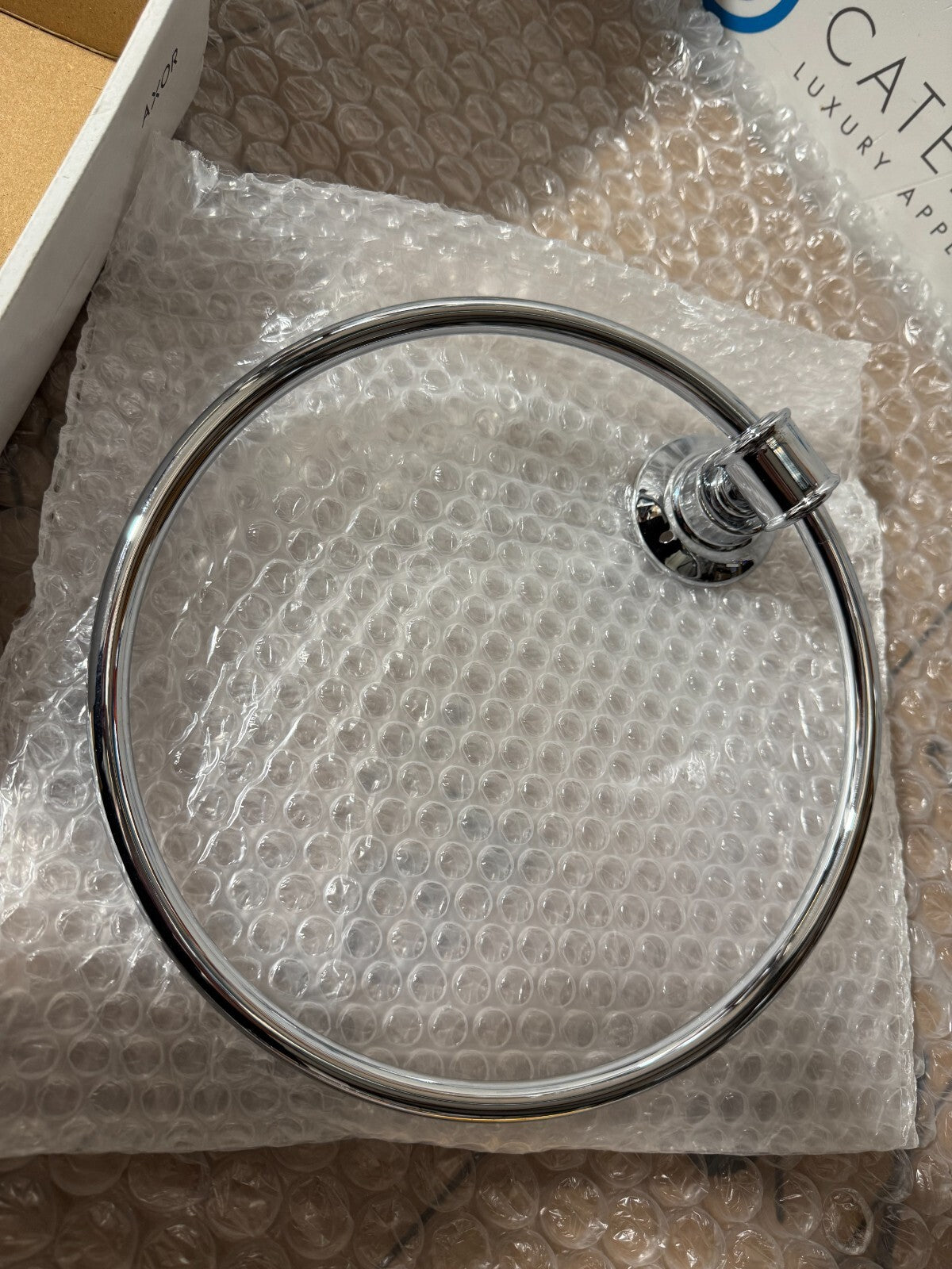 NEW AXOR Hansgrohe Montreux Towel ring Holder 42021000 Chrome BR894