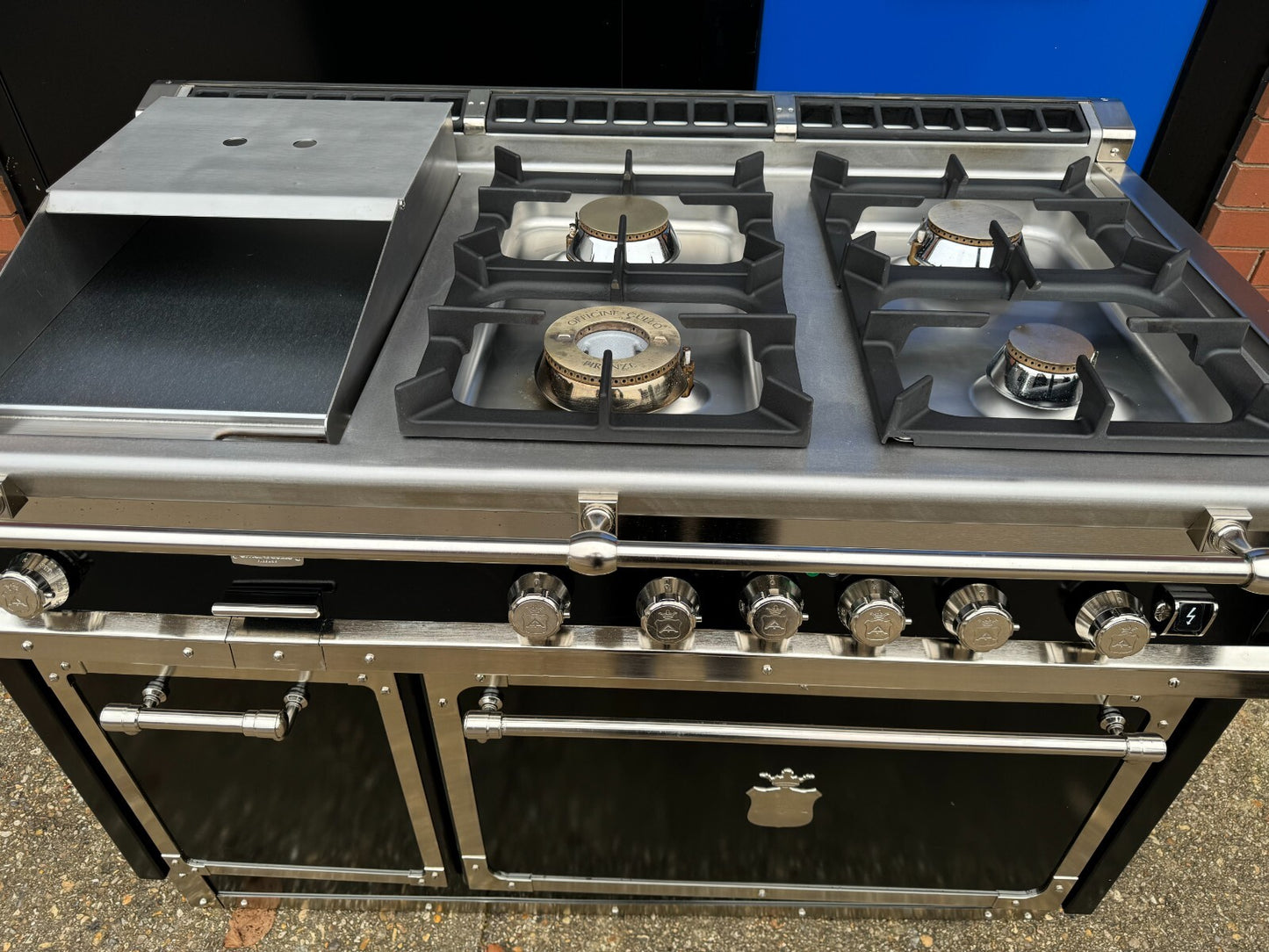 Officine Gullo OG Professional OG128 Range Cooker Oven Black & Chrome La Cornue