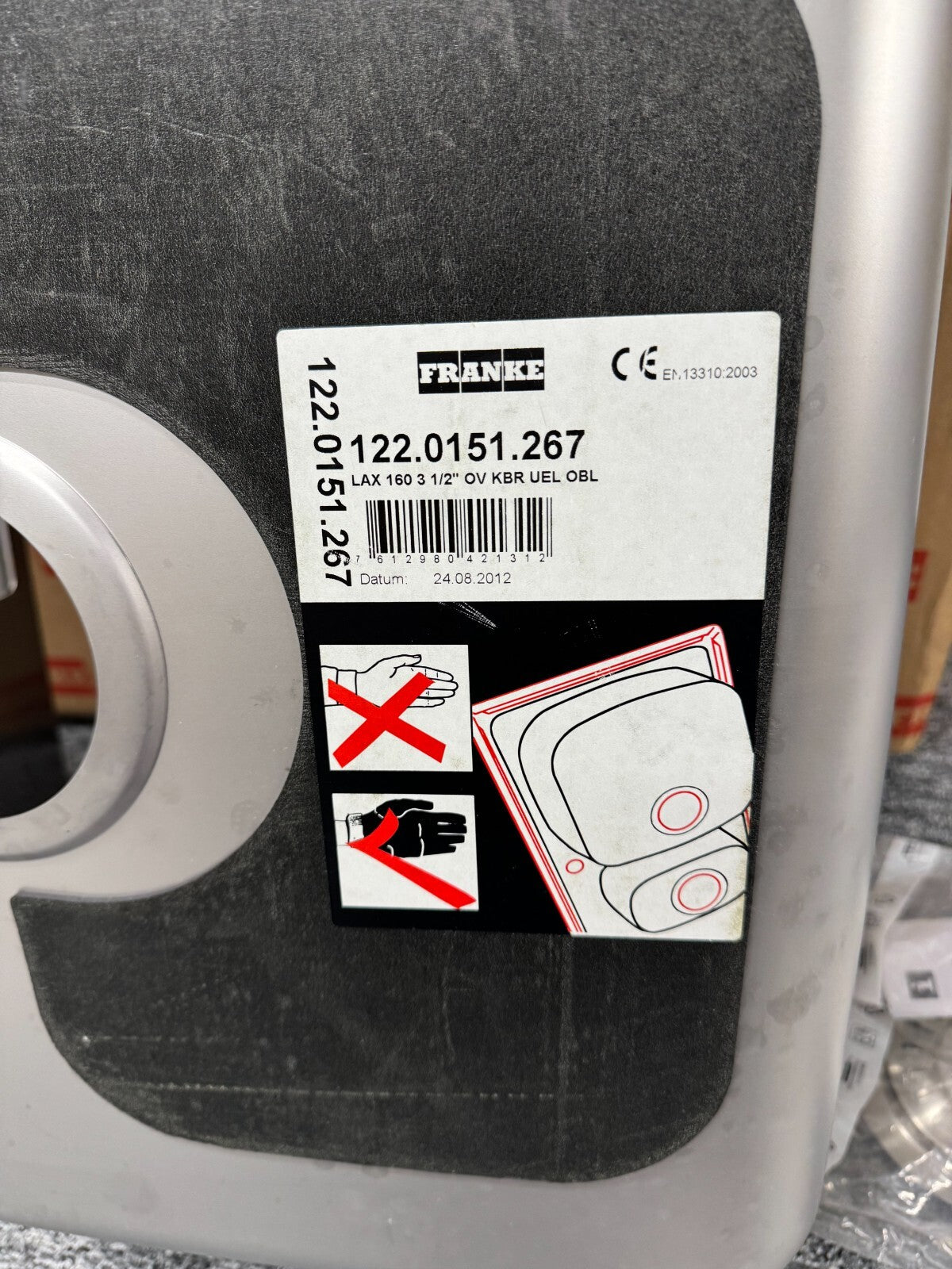 NEW Franke LAX 160 3 122.0151.267 Stainless Steel Kitchen sink Basin BR872