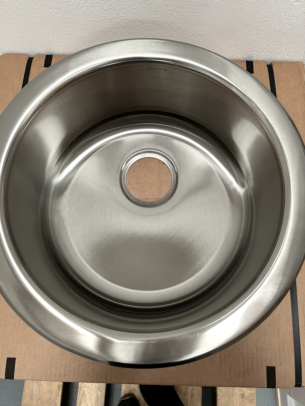 New Kohler Undertone Circular round stainless Steel Kitchen Bar Sink K 3341 shaw