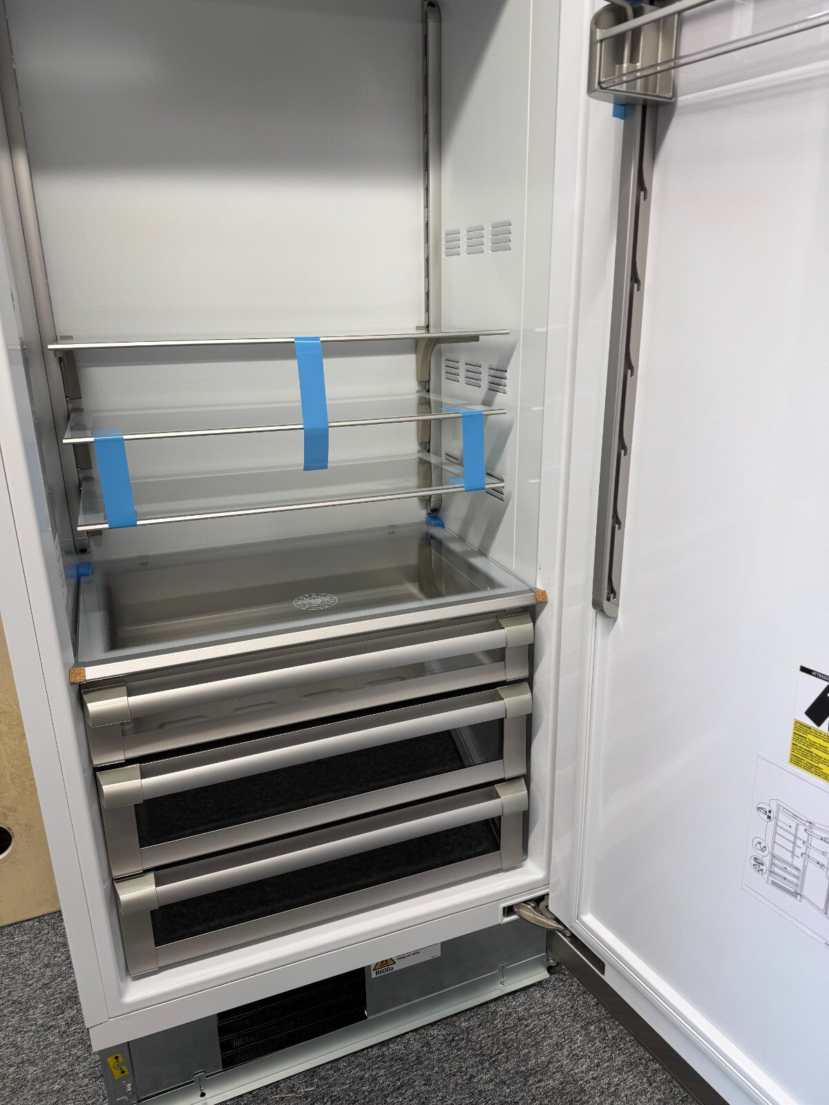 Ex Display Bertazzoni LRD905UBRXTT/24 Built in Column Fridge Stainless Steel BR2