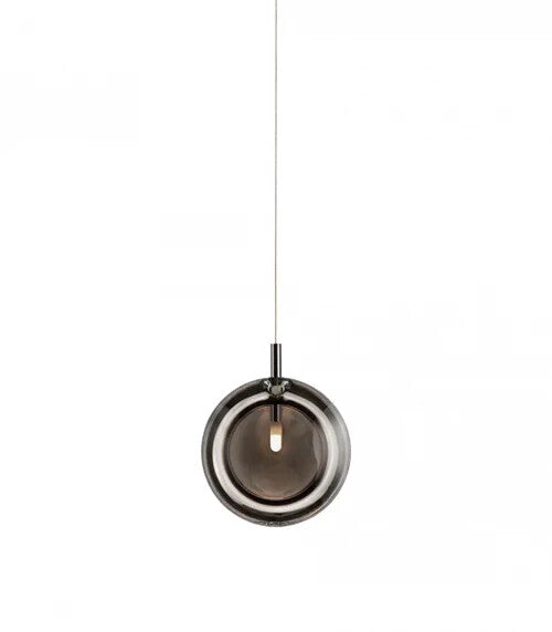 NEW Bomma Lighting Light Lens Pendant Smoke & brushed Brass Boris Klimek AX002