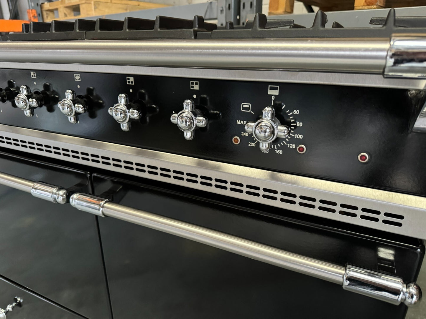 Lacanche Cluny 100cm Range Cooker Oven Black & Chrome appliance B3269