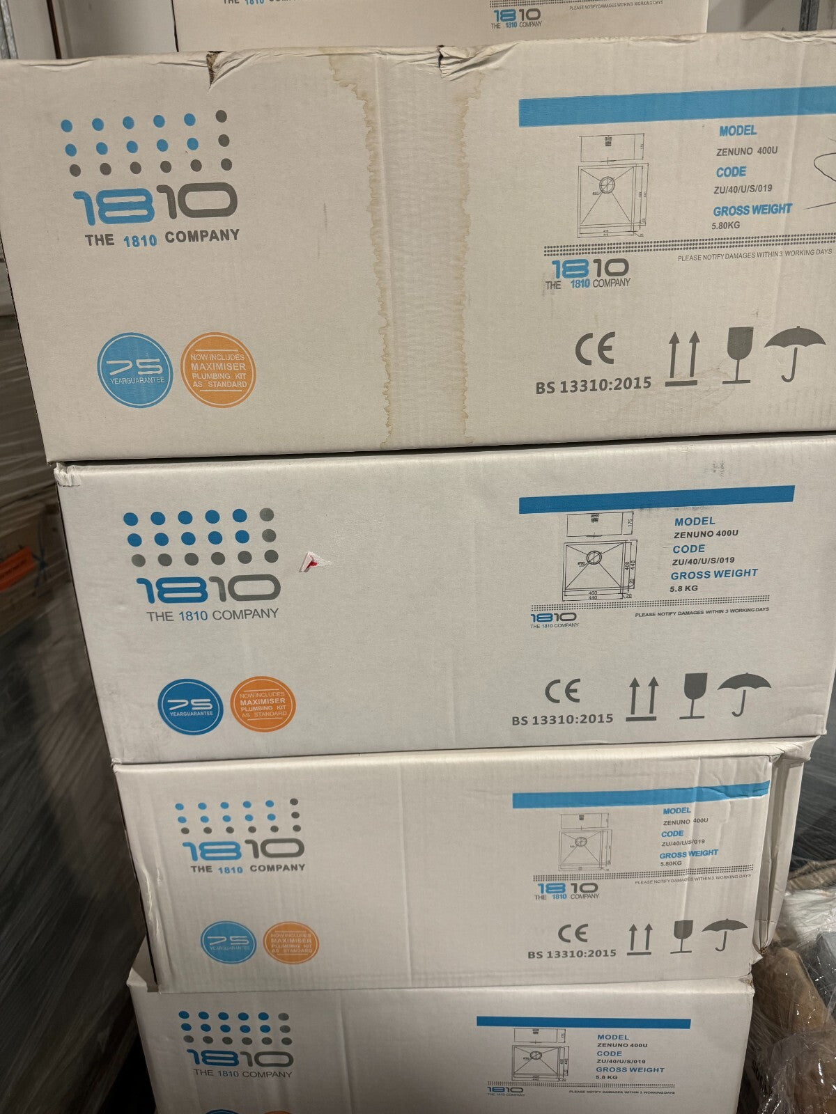 NEW 1810 Company Zenuno 400U kitchen bowl Sink Basin undermount BR952 franke