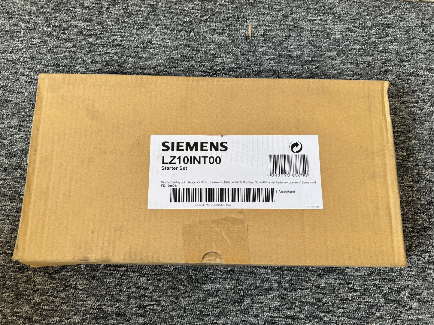 NEW Siemens LZ10INT00 Recirculating Kit Carbon Filter BR2166