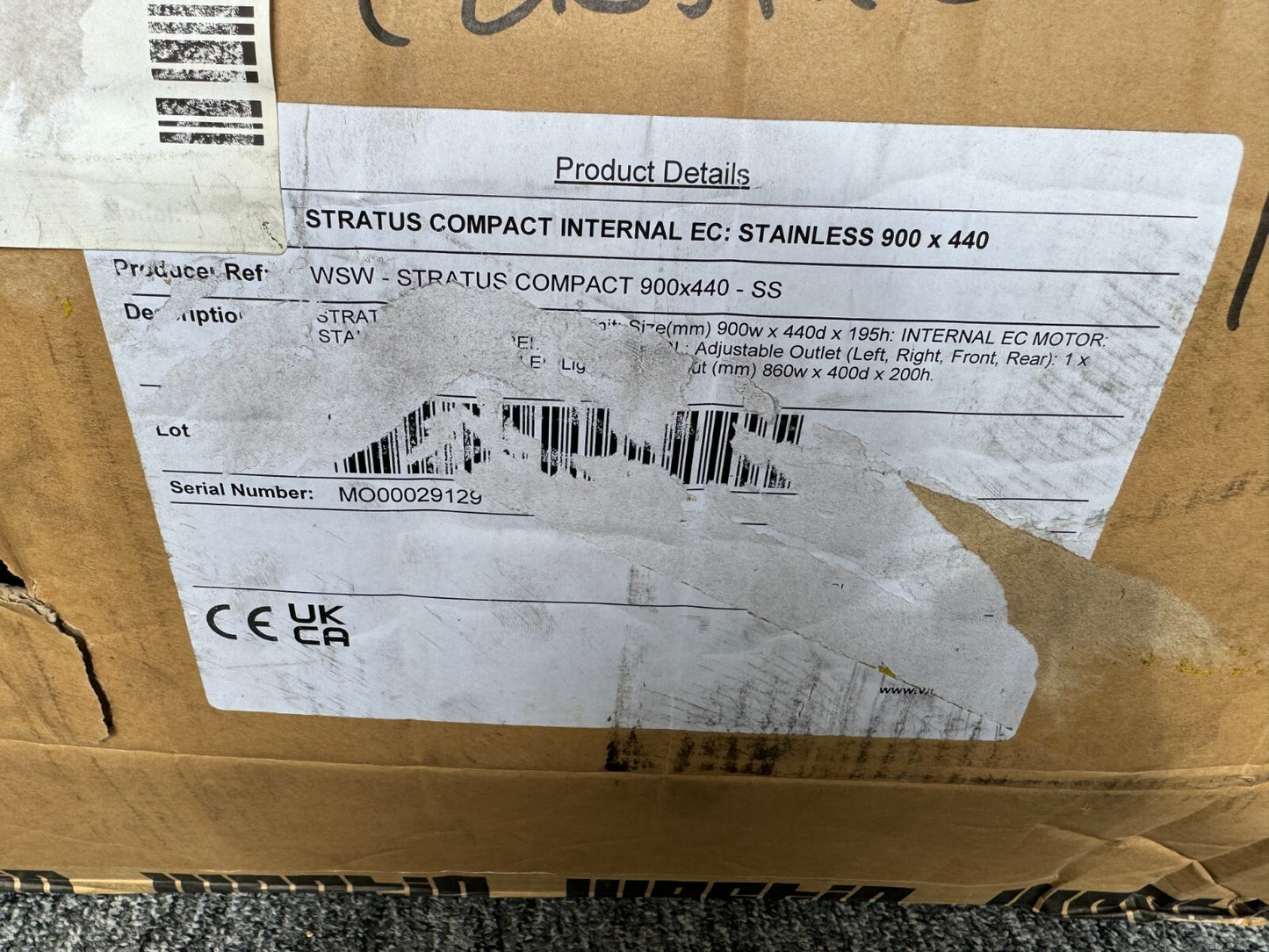 NEW Westin Stratus COMPACT 900 x 440 Extractor ceiling hood Blower Appliance