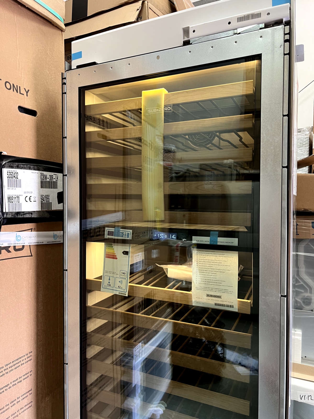 Ex Display Sub-Zero ICBIW30 Wine Cooler Drinks Fridge Refrigeration 762mm