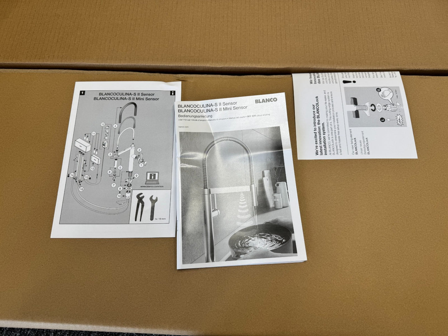 New BLANCO CULINA S II 527462 Sensor High Pressure Kitchen Tap Stainless Steel