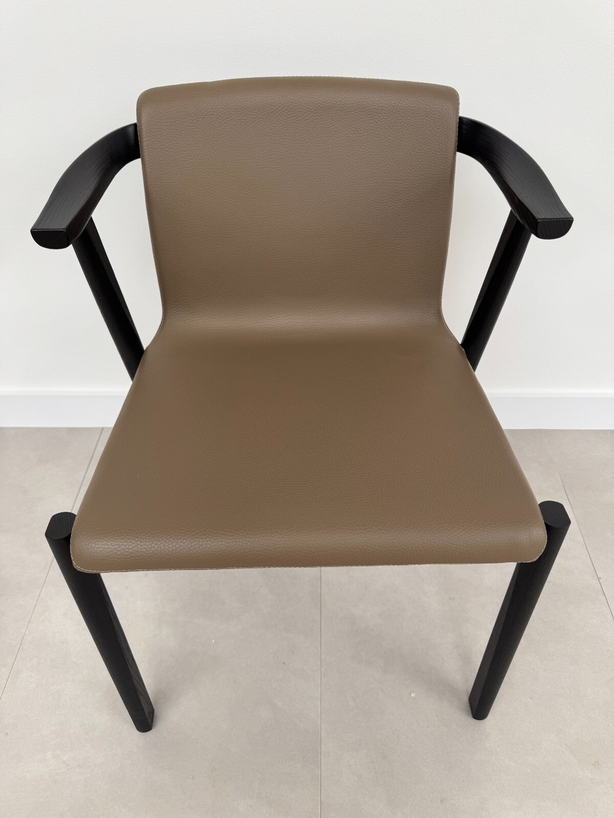 NEW 6 Lema Mobili Bai Lu Chair Leather by Neri & Hu Black Brown AX019