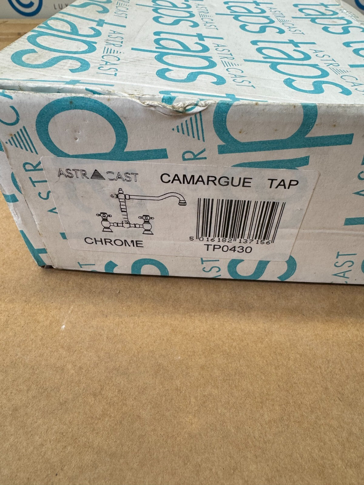 NEW Astracast TP0430 Camargue Bridge Twin Dial Single Flow Tap - Chrome BR752