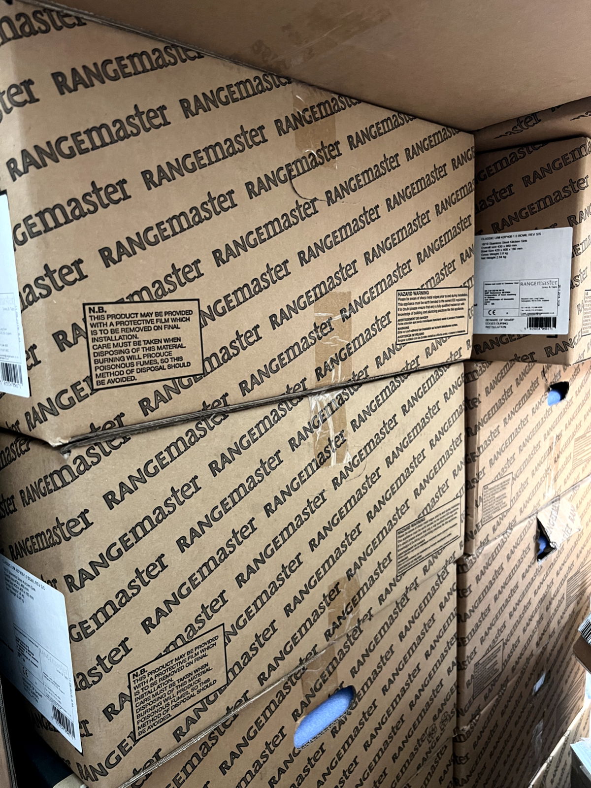 New Rangemaster Atlantic Classic Stainless Steel single bowl Kitchen sink UB40