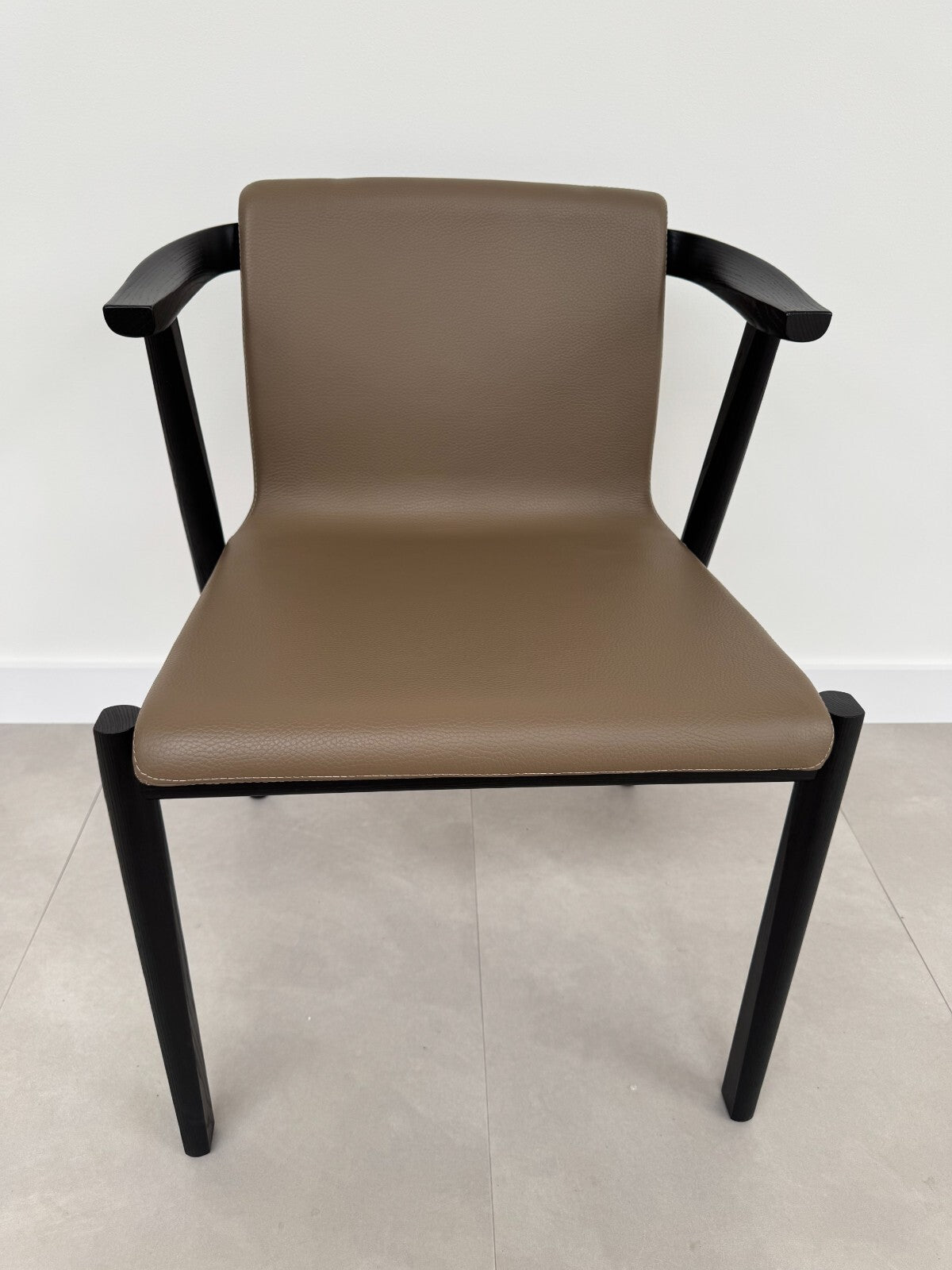 NEW 6 Lema Mobili Bai Lu Chair Leather by Neri & Hu Black Brown AX019