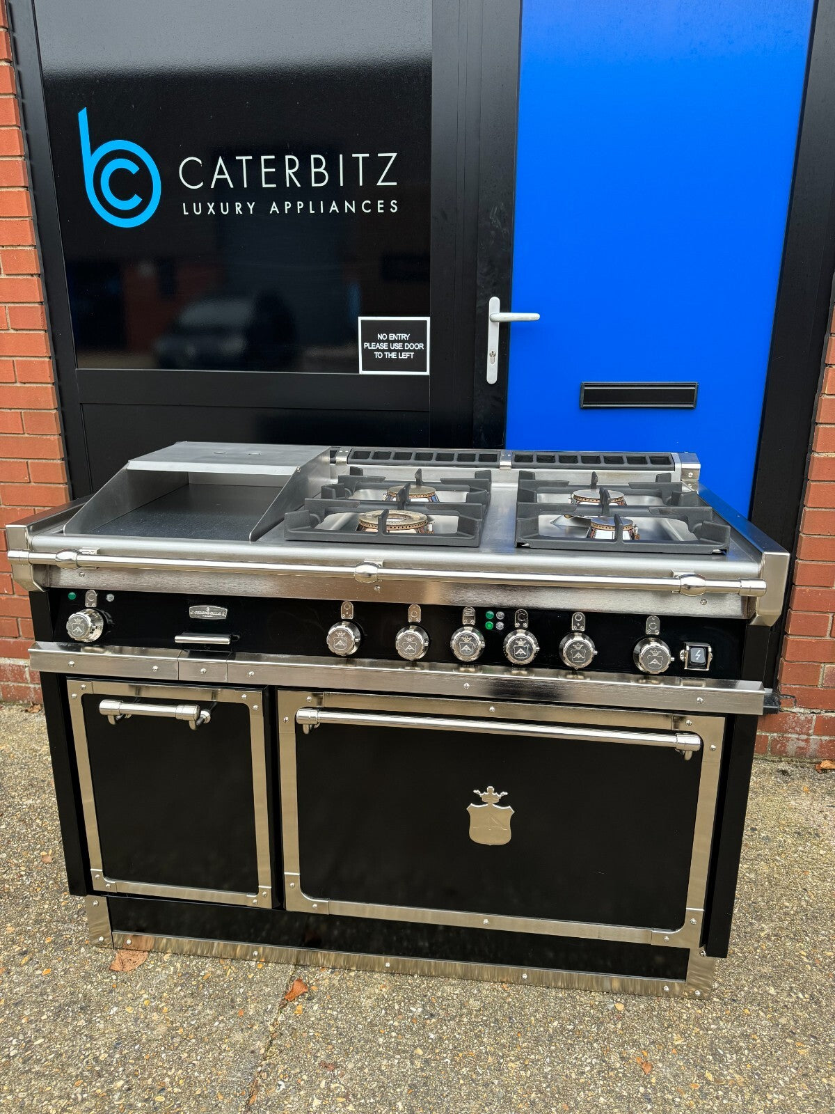 Officine Gullo OG Professional OG128 Range Cooker Oven Black & Chrome La Cornue