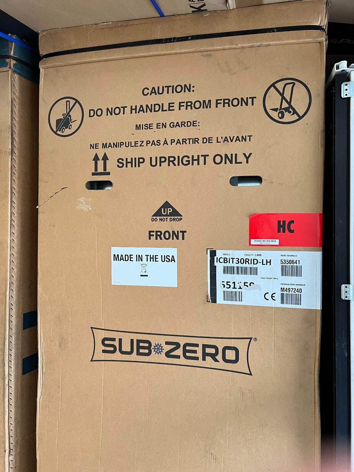 EX Display Sub-Zero ICBIT30RID refrigerator Fridge appliance subzero wolf