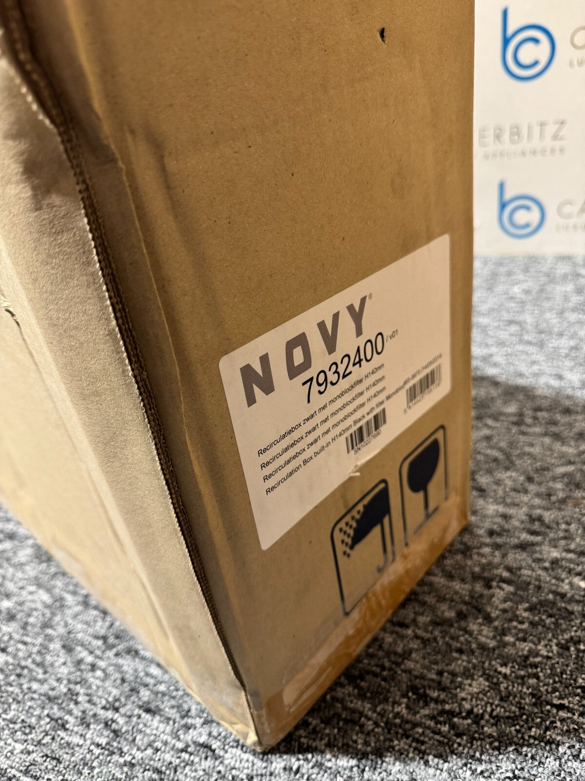 NEW Novy 7932400 Recirculation box black with monoblock Extractor Filter BR986
