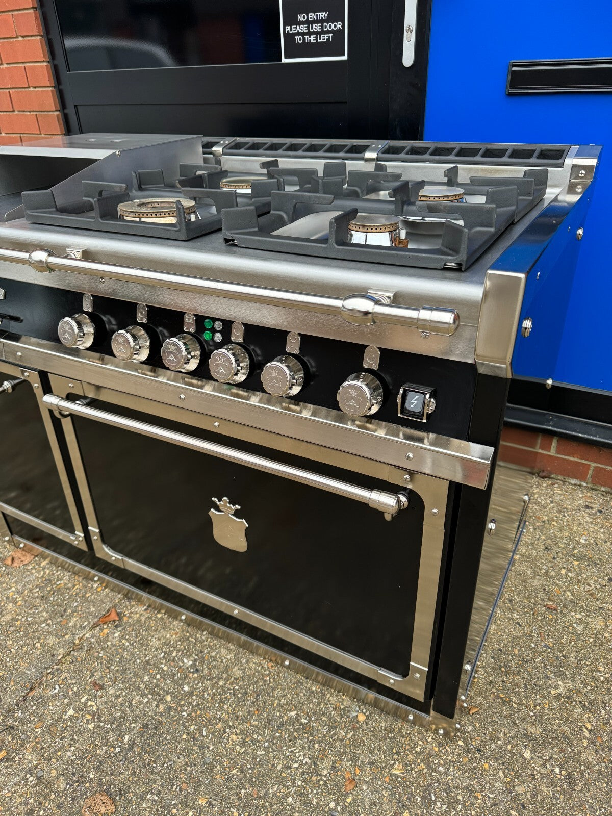 Officine Gullo OG Professional OG128 Range Cooker Oven Black & Chrome La Cornue