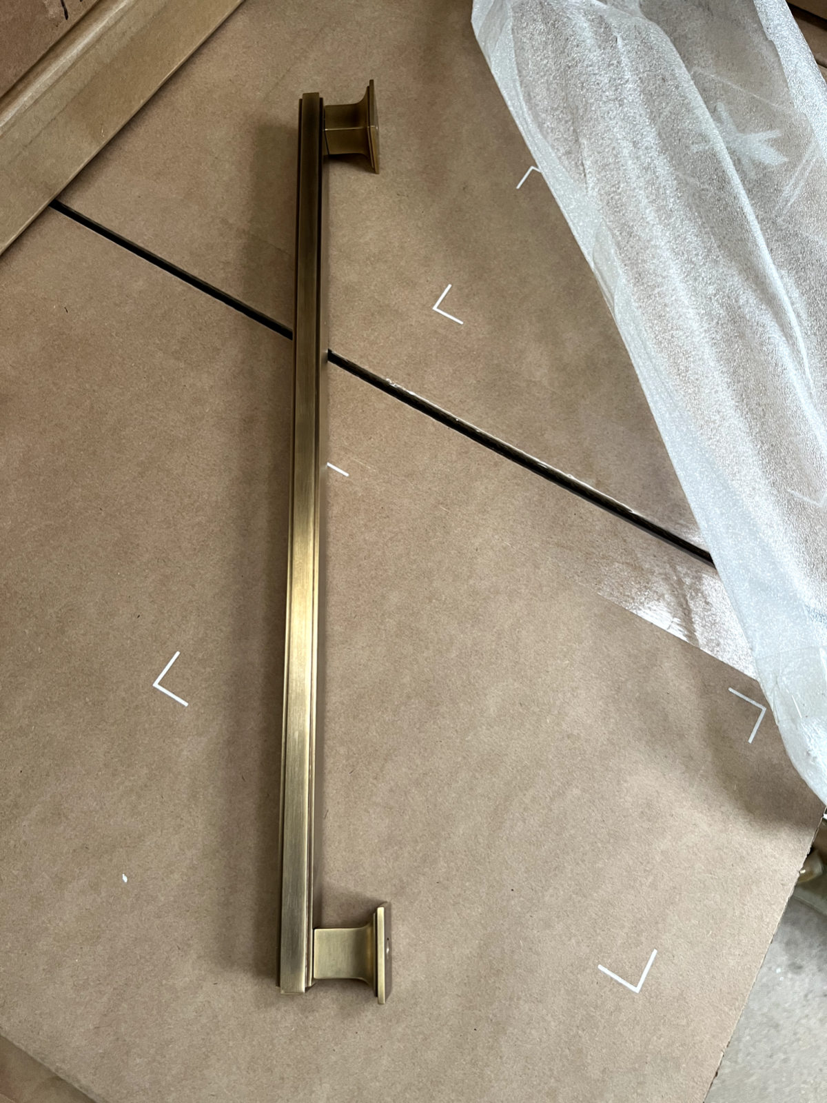 New Solid Brass Jefferson style Cabinet Handle Pull 39cm kitchen Bathroom