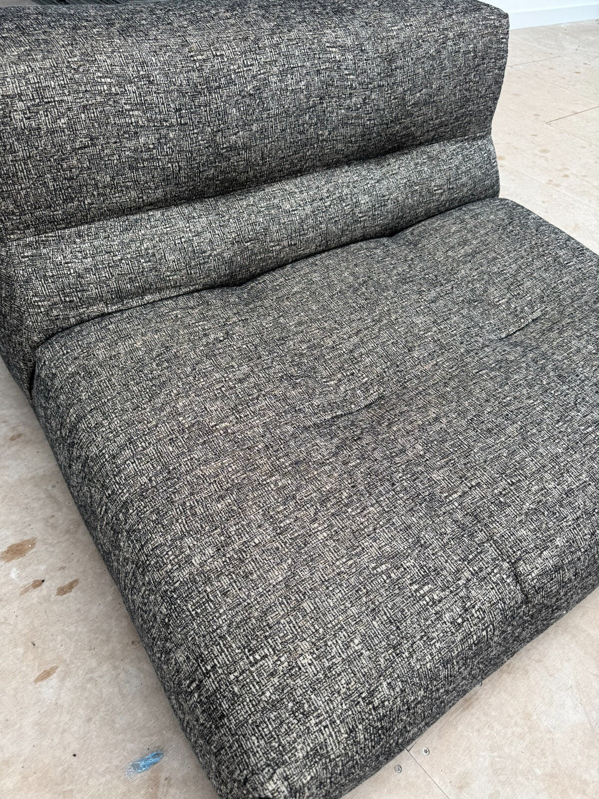 Ex Display B&B Italia Tufty Too Left hand Corner Sofa Chair black/ grey 2 piece